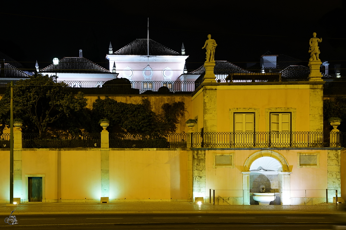 Der 1559 gebaute Nationalpalast von Belm ist heute Sitz des portugiesischen Staatsprsidenten. (Lissabon, Januar 2017)