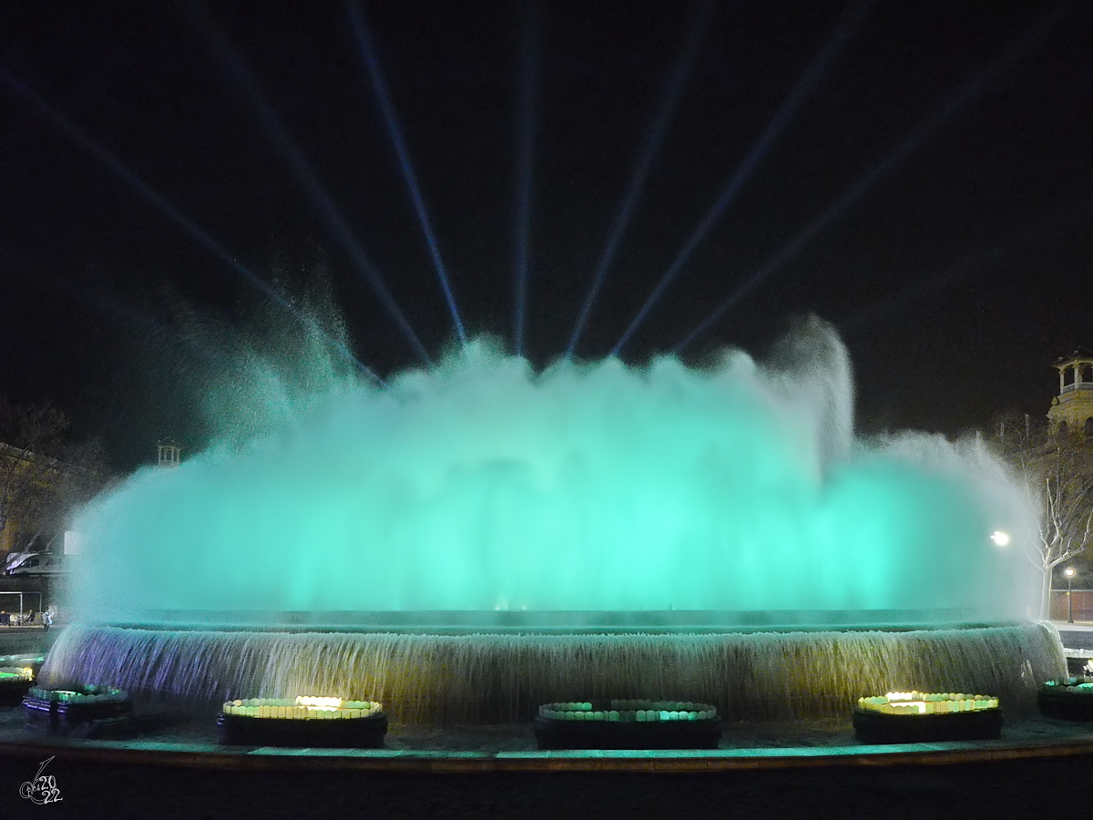 Der Magische Brunnen (Font Mgica de Montjuc) wurde anlsslich der Weltausstellung von 1929 errichtet. (Barcelona, Februar 2012)