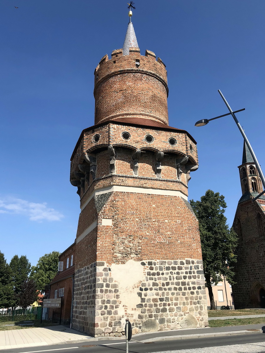 Der Mitteltorturm in Prenzlau am 18. August 2018.