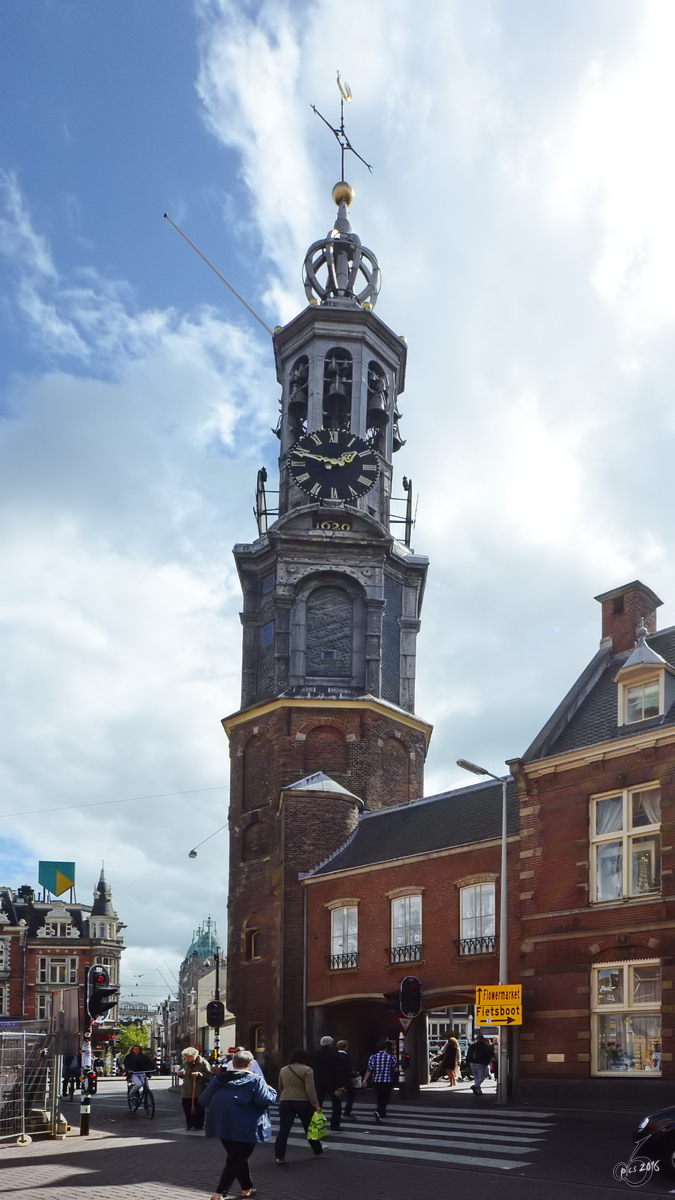 Der Munttoren, zu deutsch der Mnzturm ist ein Turm im Zentrum von Amsterdam. (August 2012)