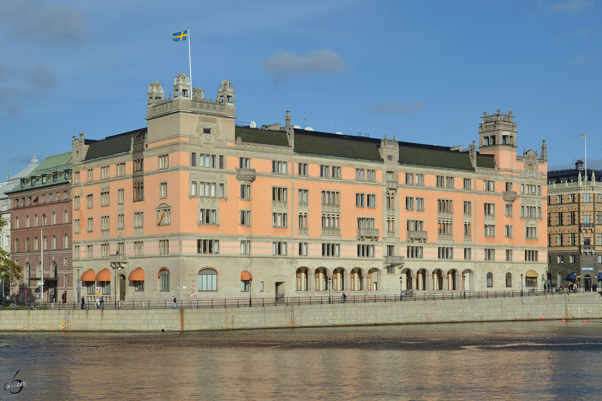 Der Sitz der schwedischen Regierung Rosenbad an der Strmgatan im Herzen von Stockholm. (Oktober 2011)