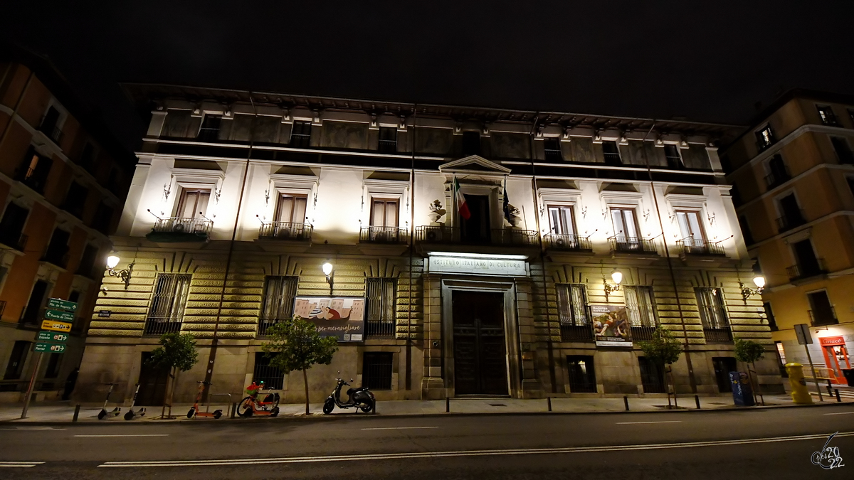 Der im spanischen Barock gestaltete Palast von Abrantes stammt aus dem 17. Jahrhundert. (Madrid, November 2022)