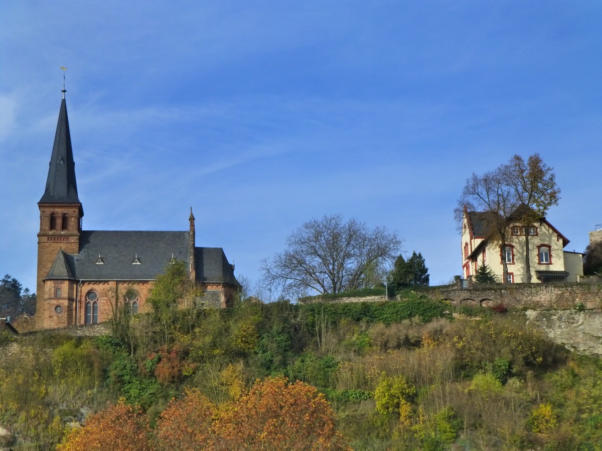 Deutschland, Rheinland-Pfalz, Landkreis Trier-Saarburg, Saarburg, die evangelische Kirche. 22.11.2014