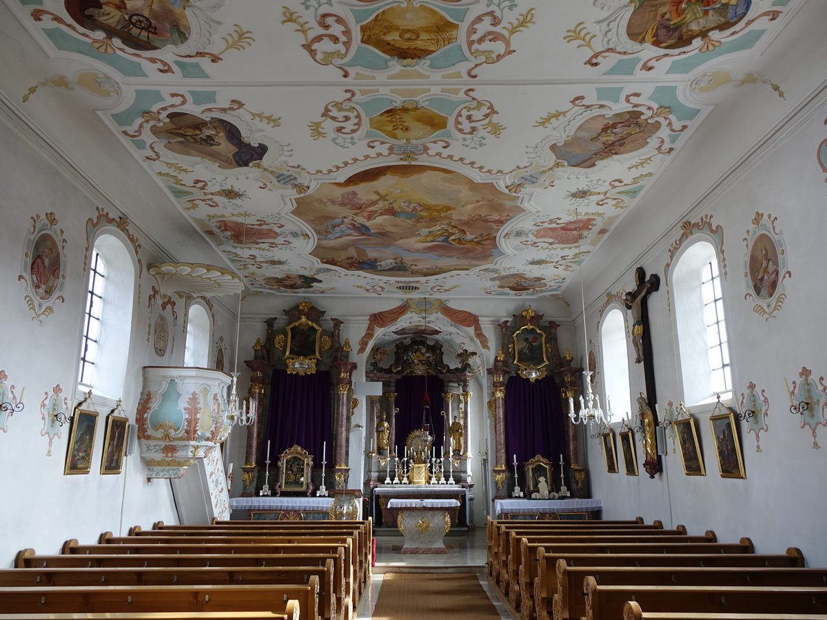 Dezenacker, barocker Innenraum der St. Elisabeth Kirche (06.03.2016)