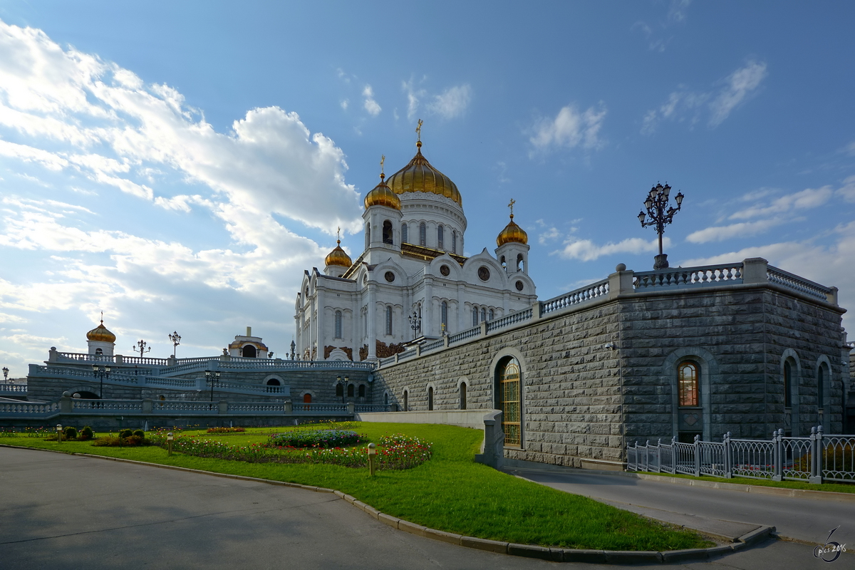 Die Christ-Erlser-Kathedrale in der russischen Hauptstadt Moskau. (Mai 2016)