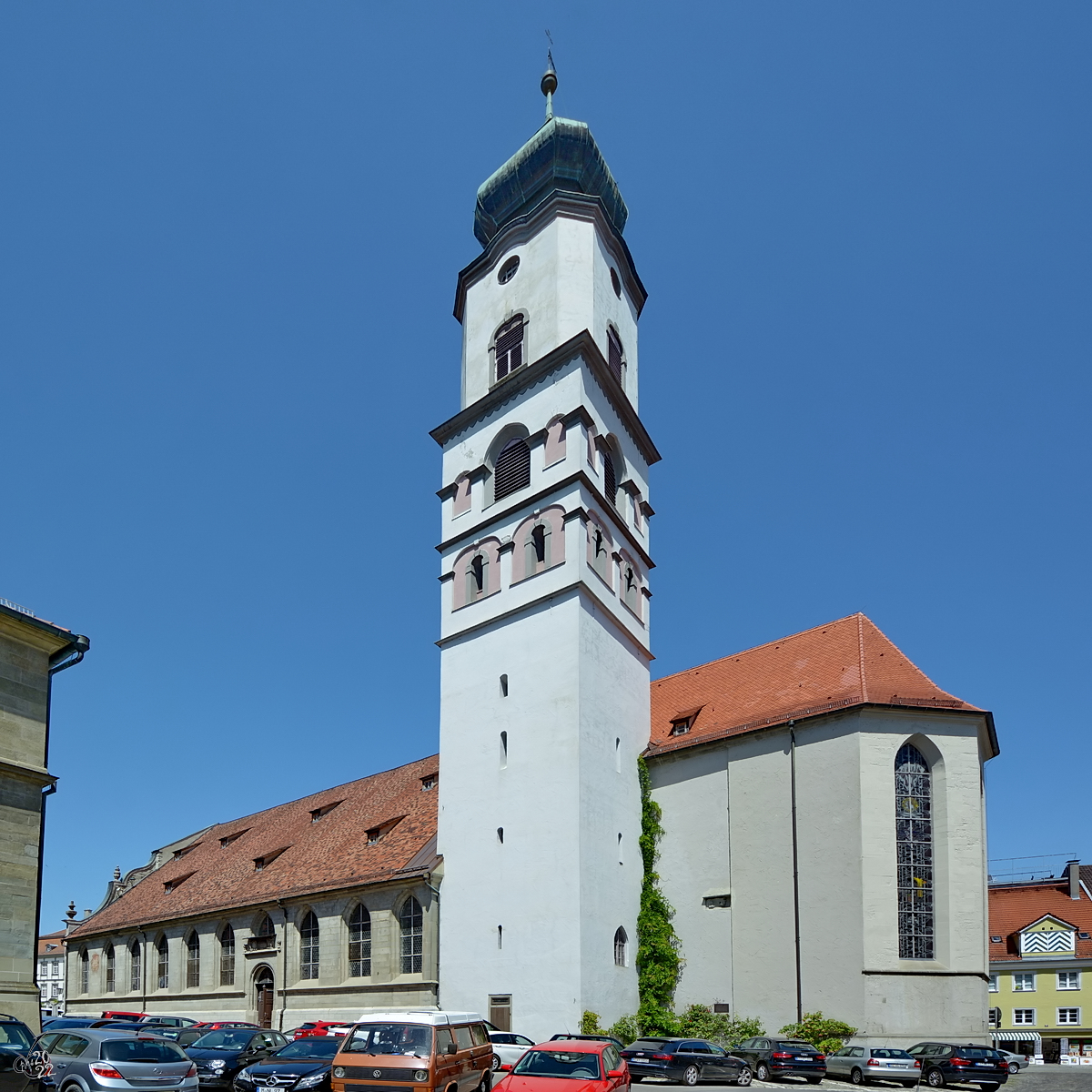 Die evangelische Kirche St. Stephan erhielt in etwa um 1506 ihre jetzige Auengestalt. (Lindau, Juli 2017)