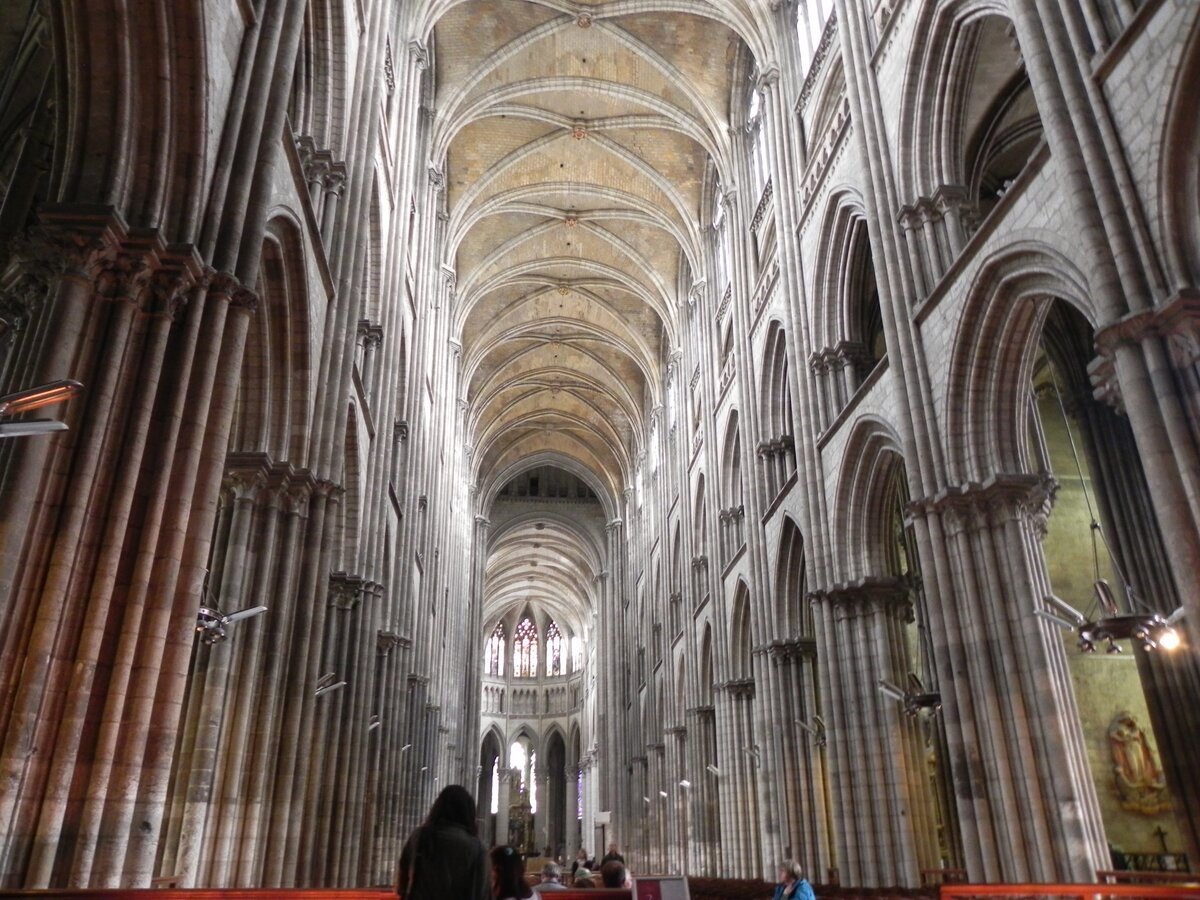 Die gotische Kathedrale von Rouen am 06.09.2019. Das Bauwerk inspirierte Claude Monet zu dem berhmten gleichnamigen Bilderzyklus.
