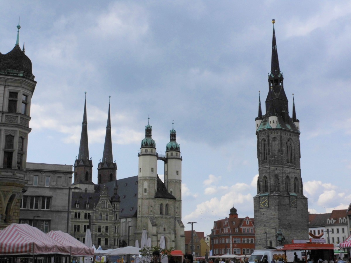 Die Haller Marktkirche und der Rote Turm (21.08.14)