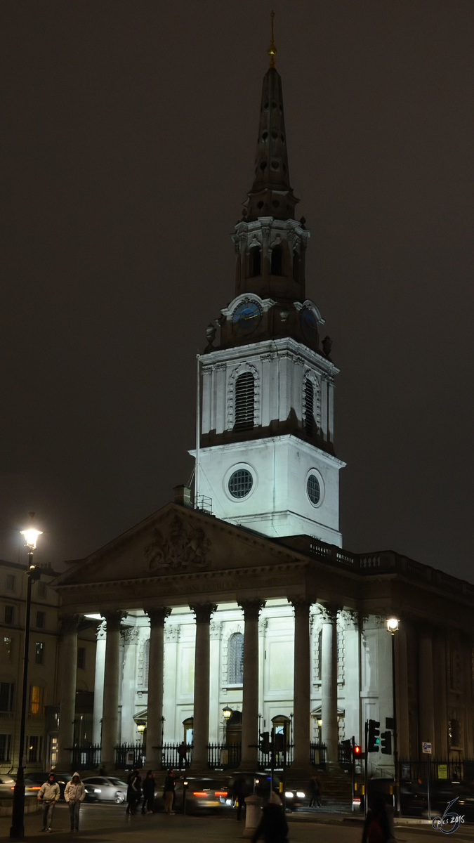 Die Kirche St. Martin-in-the-Fields am Trafalgar Square in London. (Mrz 2013)