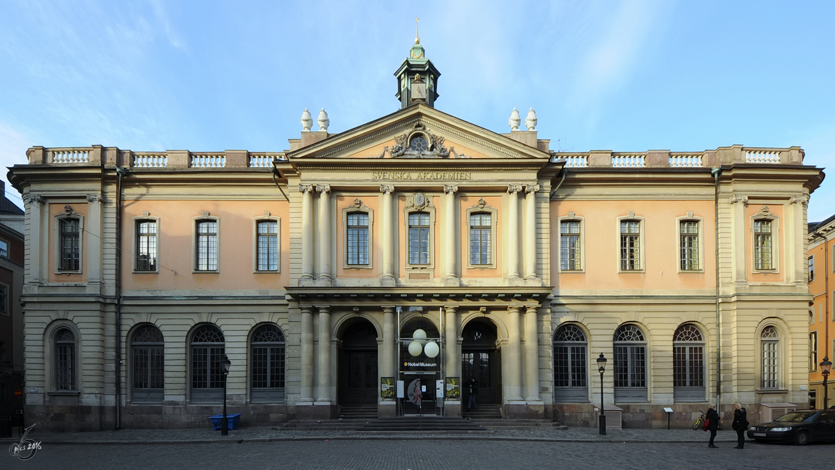 Die Schwedische Akademie hat die Aufgabe, die schwedische Sprache und Literatur zu frdern. (Stockholm, Oktober 2011)