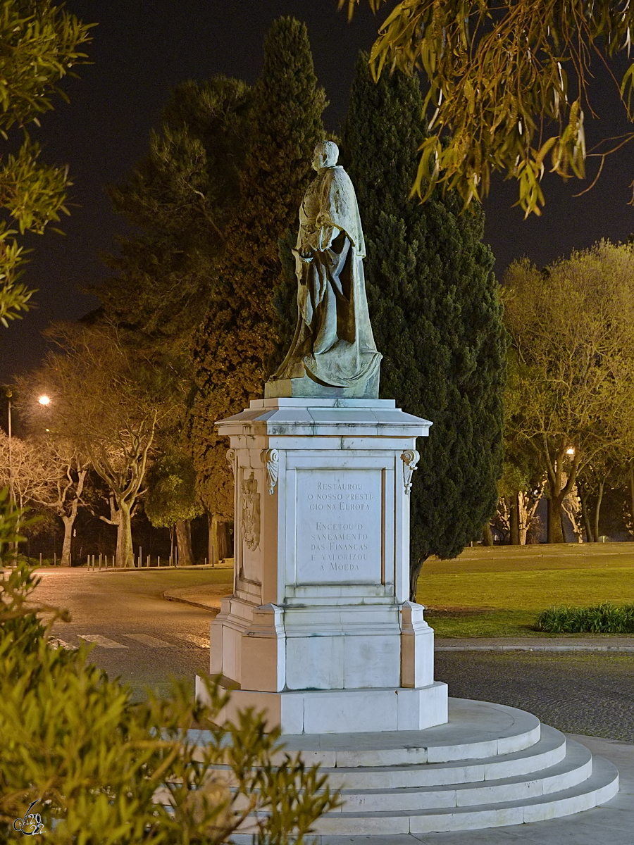Dieses Denkmal soll an den Knig Karl I. von Portugal erinnern. (Lissabon, Januar 2017)