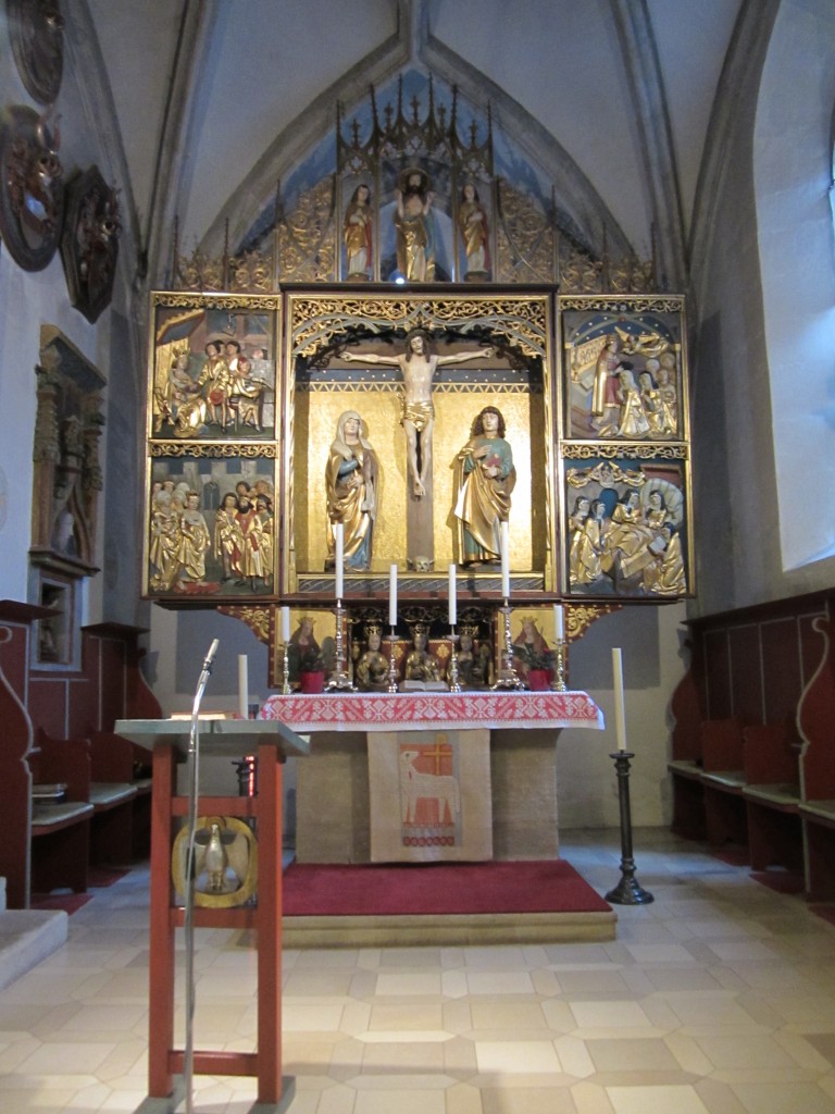 Dietenhofen, Flgelaltar von 1510 der Ev. St. Andreas Kirche (09.02.2014)