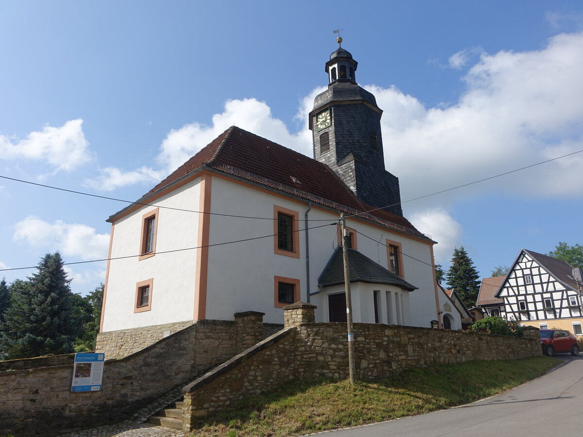 Dobraschtz, evangelische Kirche, erbaut von 1751 bis 1752 (24.06.2023)