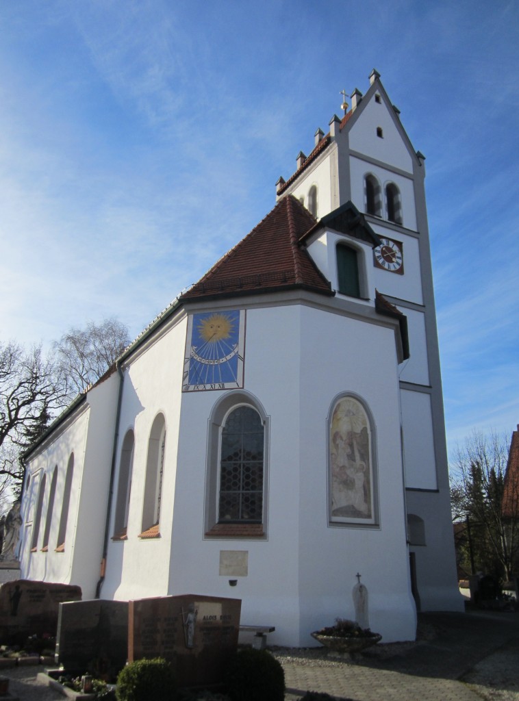 Dnzelbach, Pfarrkirche St. Nikolaus, sptgotischer Chor um 1500, im 18. Jahrhundert barockisiert (28.02.2014)