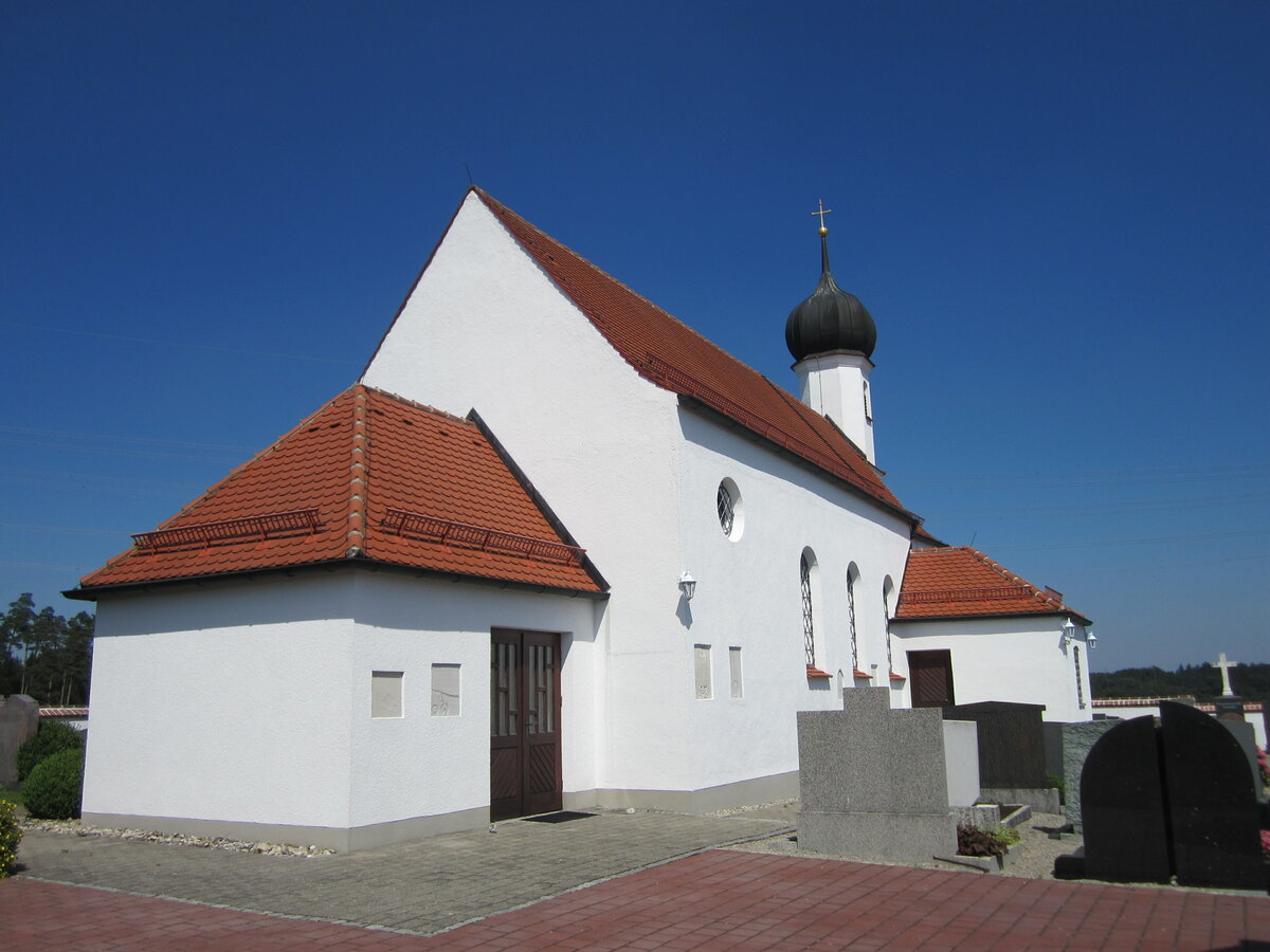 Edenried, kath. Pfarrkirche St. Vitus, erbaut im 17. Jahrhundert, umgestaltet 1857 (19.07.2014)
