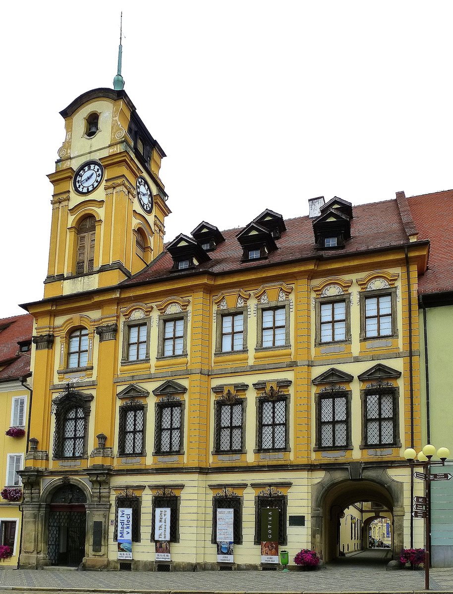 Eger (Cheb), das barocke Rathaus, erbaut 1723-27, Aug.2014