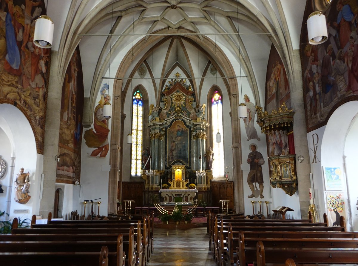 Egna/Neumarkt, Hochaltar in der Pfarrkirche St. Nikolaus (27.10.2017)