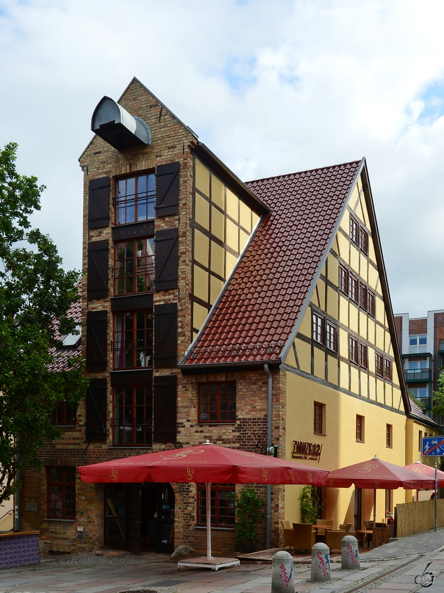 Ein Fachwerkhaus im Zentrum von Rostock. (August 2013)