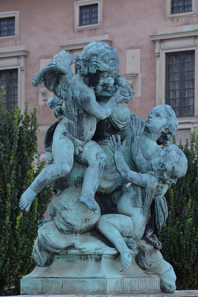 Eine Skulptur am Stockholmer Schloss. (Oktober 2011)