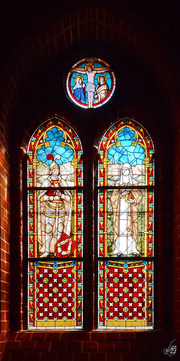 Eines der Kirchenfenster im Mnster von Bad Doberan. (August 2013)