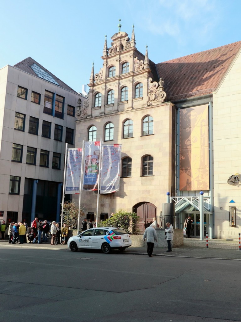 Eingang des Spielzeugmuseums in Nrnberg, dass am 12. November 2015 besucht wurde.