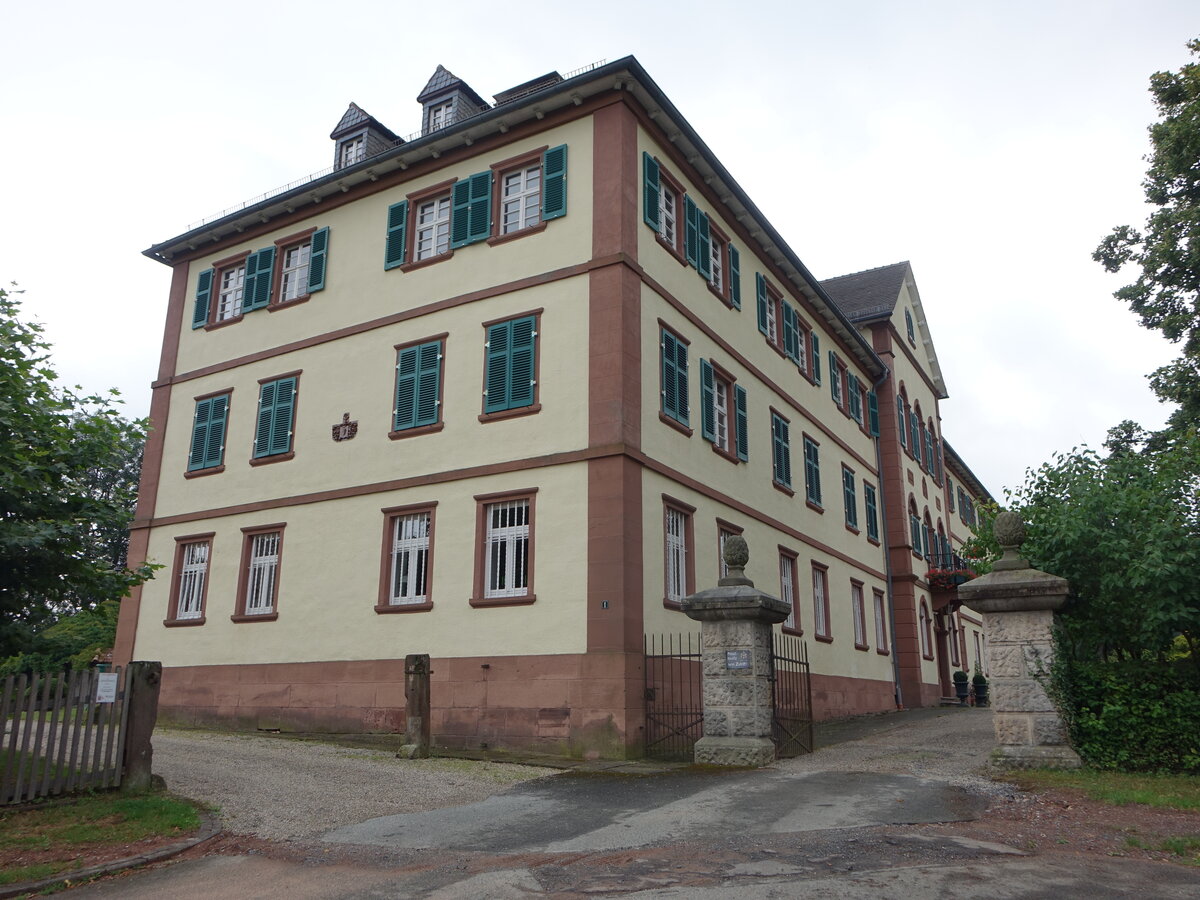 Elbenberg, Schloss Elberberg, klassizistisches Herrenhaus aus dem 19. Jahrhundert (05.08.2022)