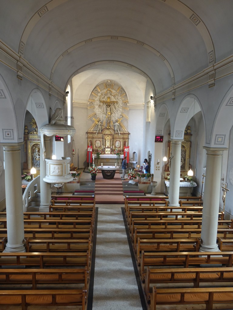 Elsenz, neubarocker Innenraum der kath. Dreifaltigkeitskirche (31.05.2015)