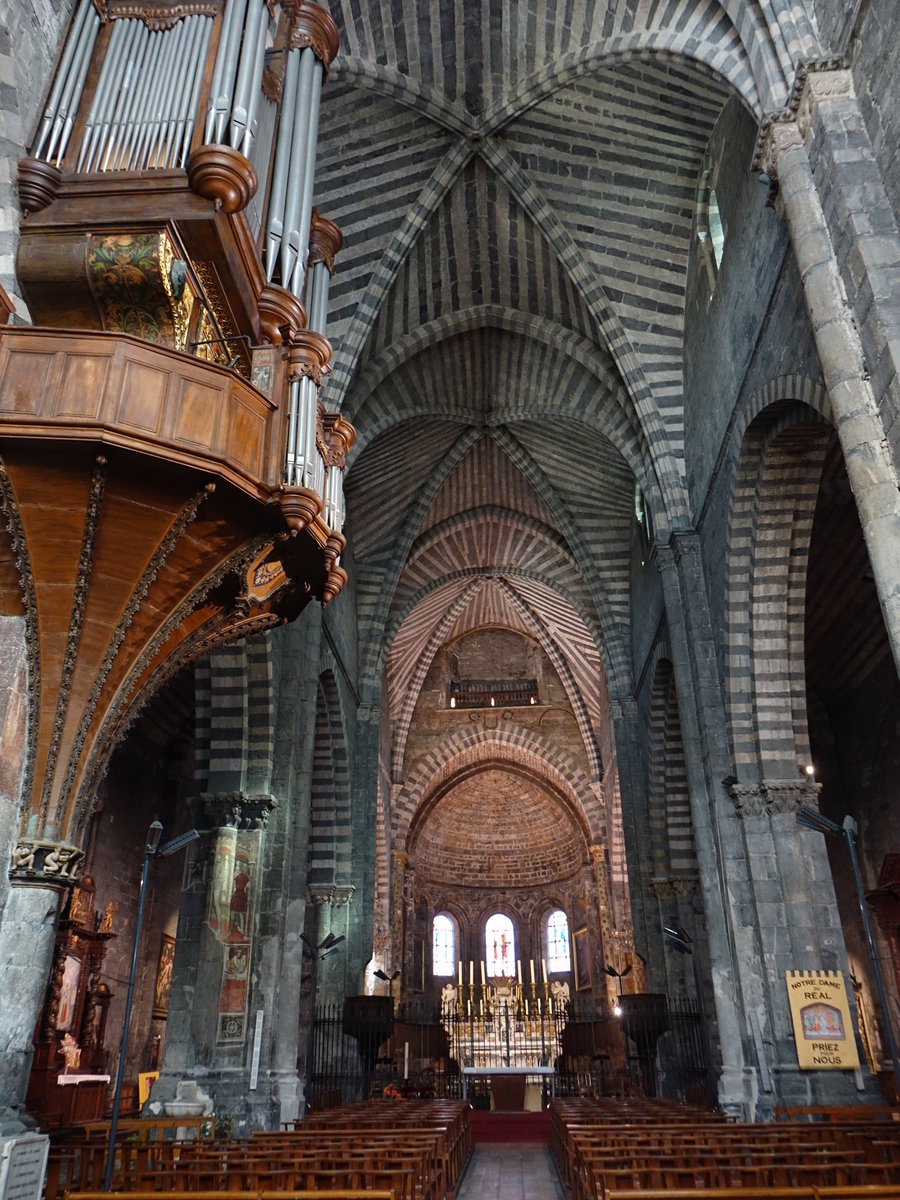 Embrun, gotischer Innenraum der Kathedrale Notre-Dame du Real (23.09.2017)