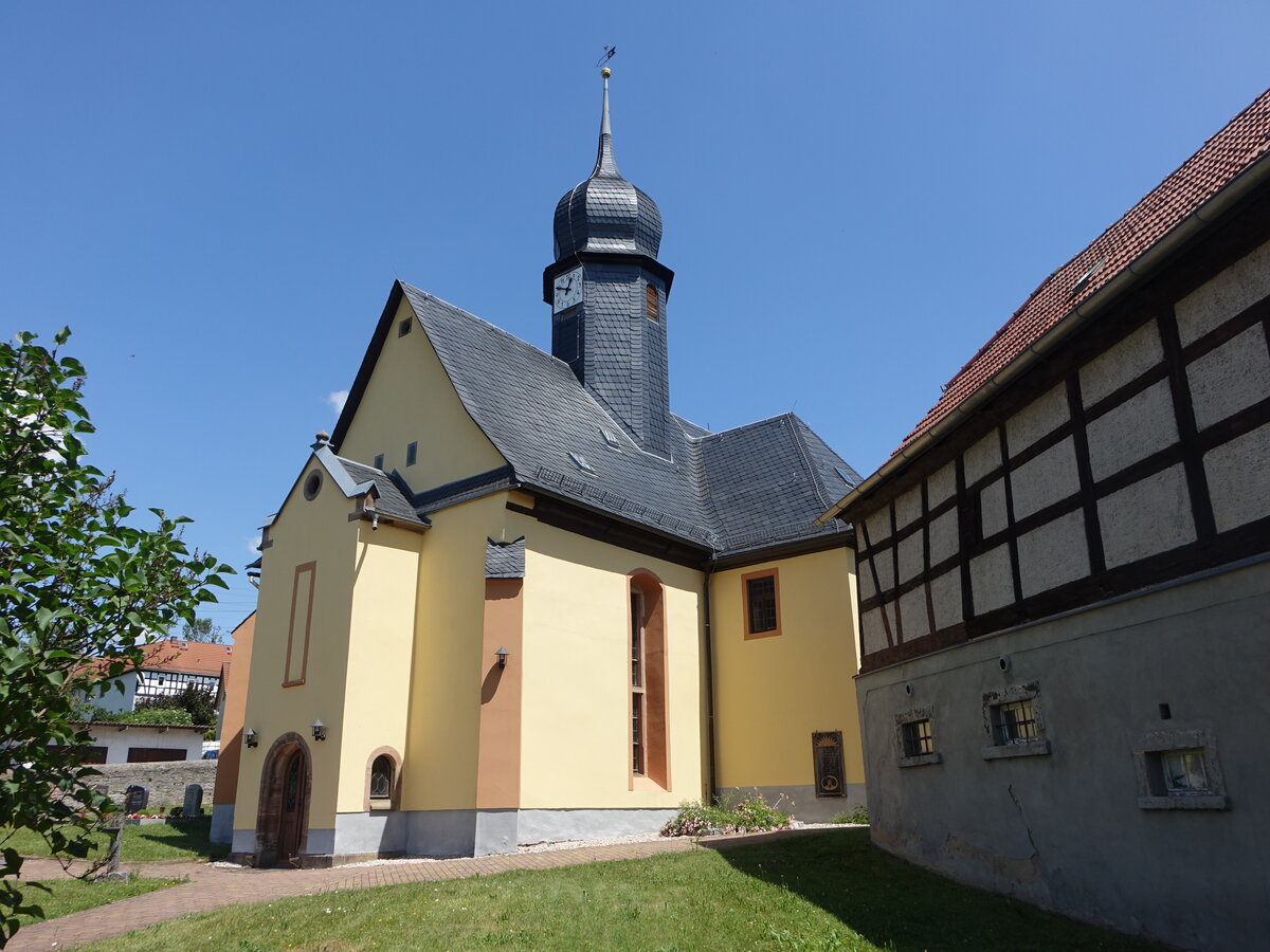 Endschtz, evangelische St. Marien Kirche, erbaut im 14. Jahrhundert (26.05.2023)