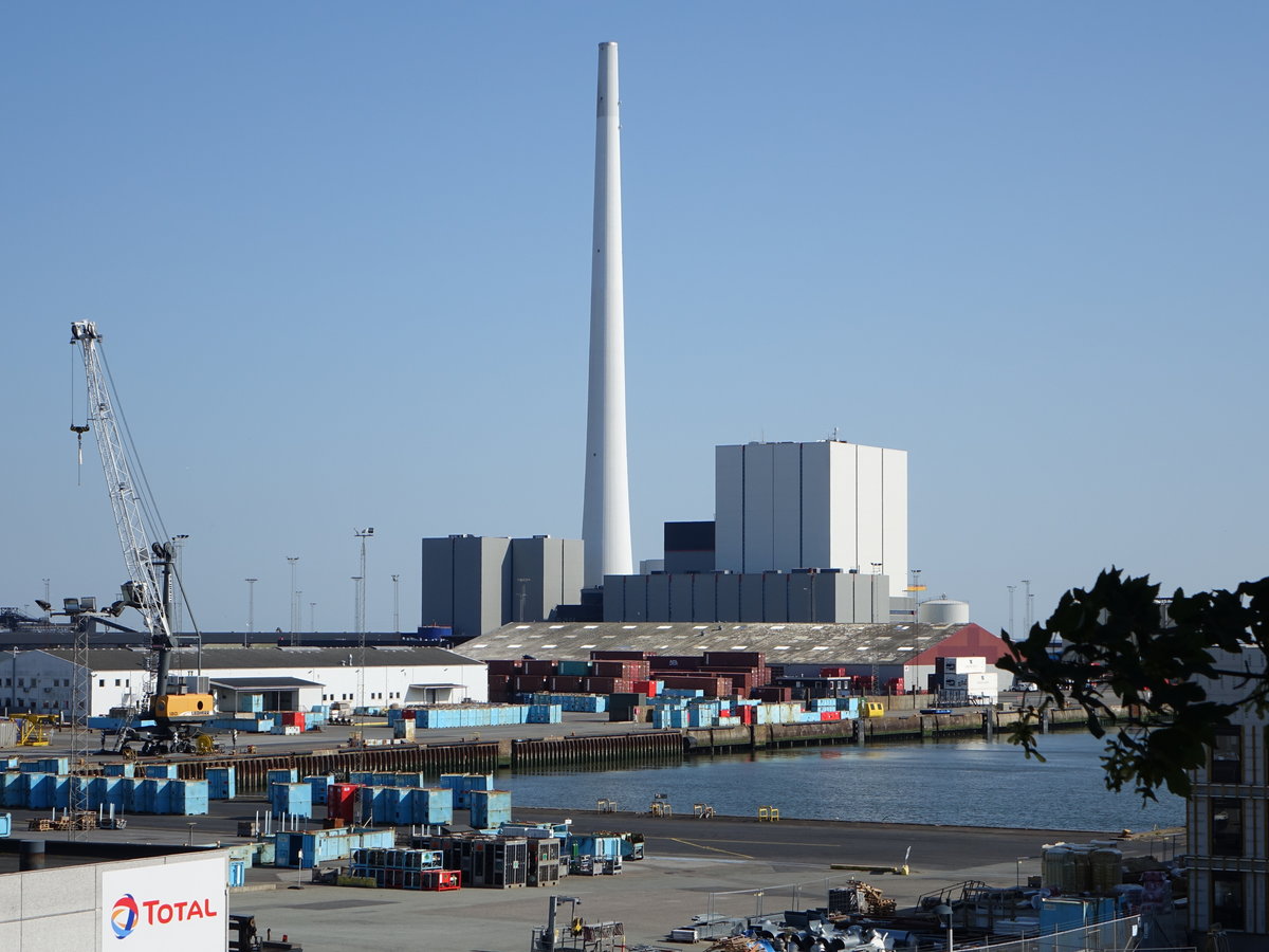 Esbjerg, Vestkraft Kohlekraftwerk, erbaut 1992 und hat eine elektrische Leistung von 378 Megawatt (26.07.2019)