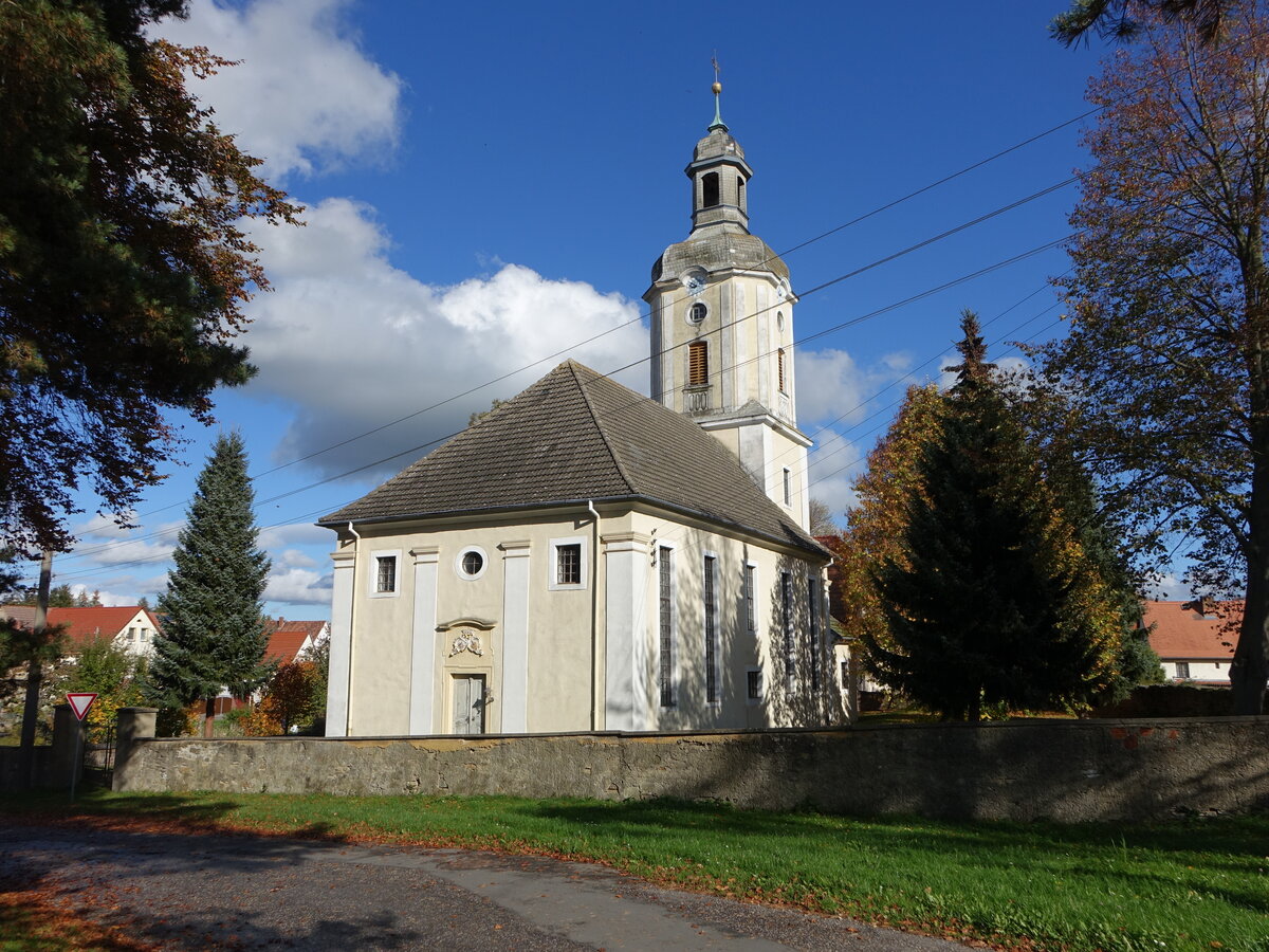 Etzdorf, evangelische Kirche, erbaut von 1777 bis 1779 (22.10.2022)