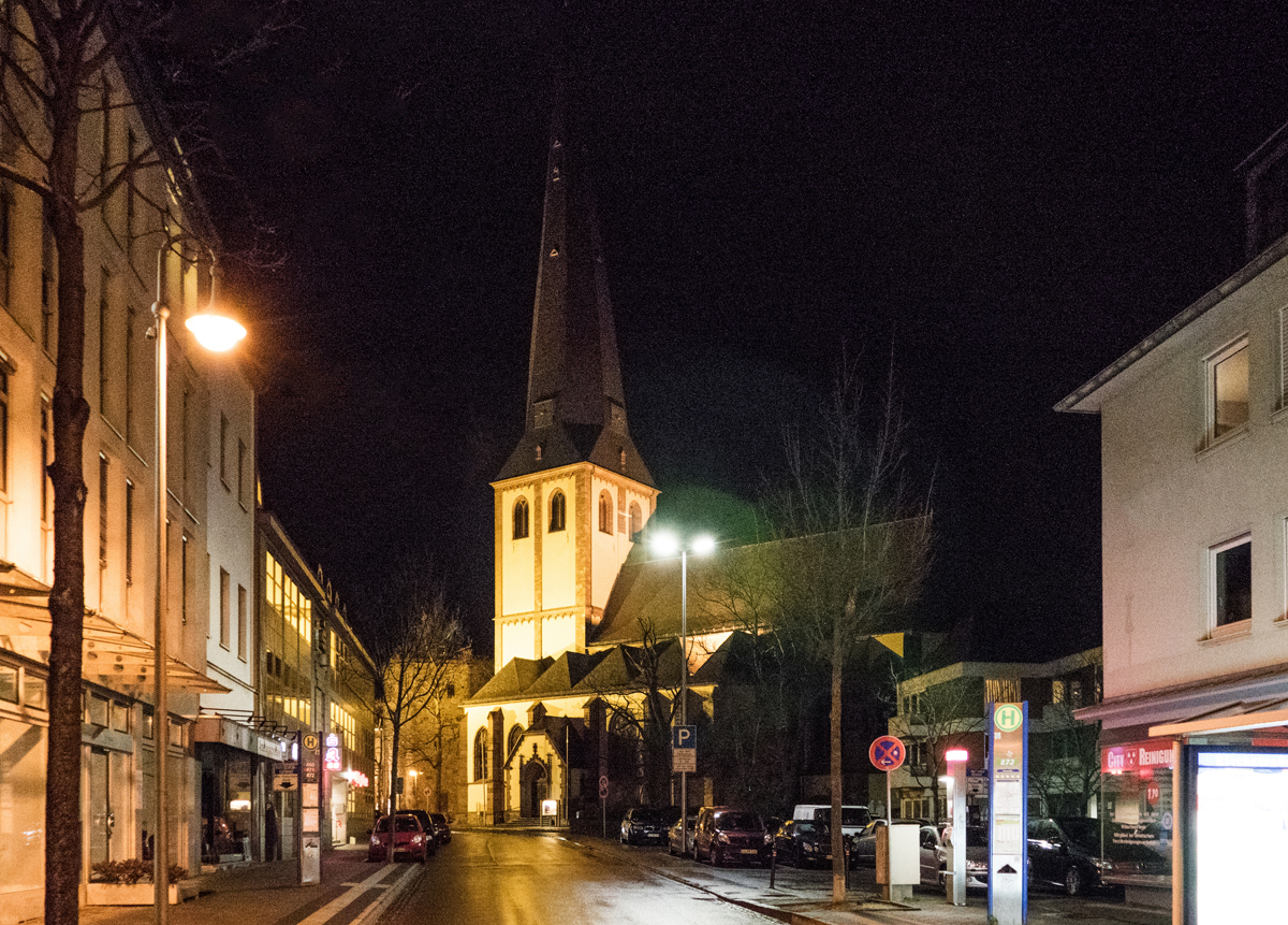 Euskirchen bei Nacht, St. Martin-Kirche - 16.12.2017