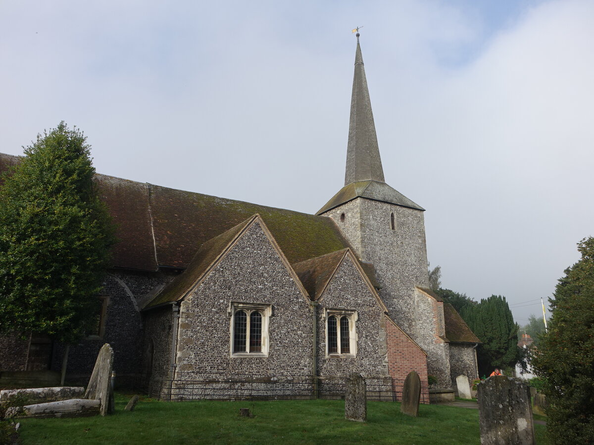 Eynsford, Pfarrkirche St. Martin, erbaut im 13. Jahrhundert (05.09.2023)