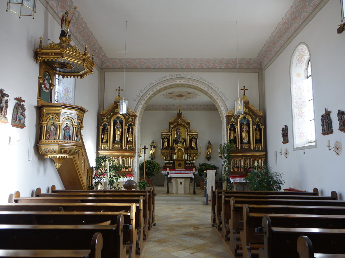 Failnbach, Altre und Kanzel in der Pfarrkirche St. Georg (21.11.2016)