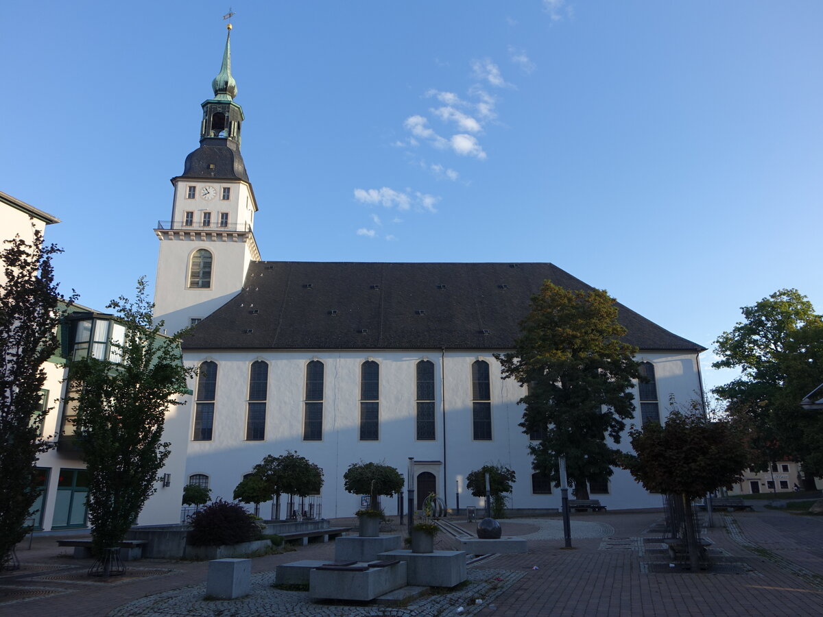 Frankenberg, evangelische Stadtkirche St. gidien, erbaut von 1739 bis 1741 (17.09.2023)