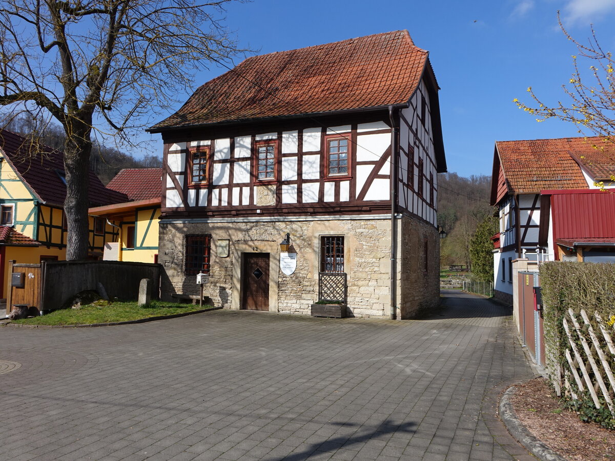 Frankenroda, ehem. Gerichtshaus, erbaut 1508, heute Rathaus (17.03.2024)
