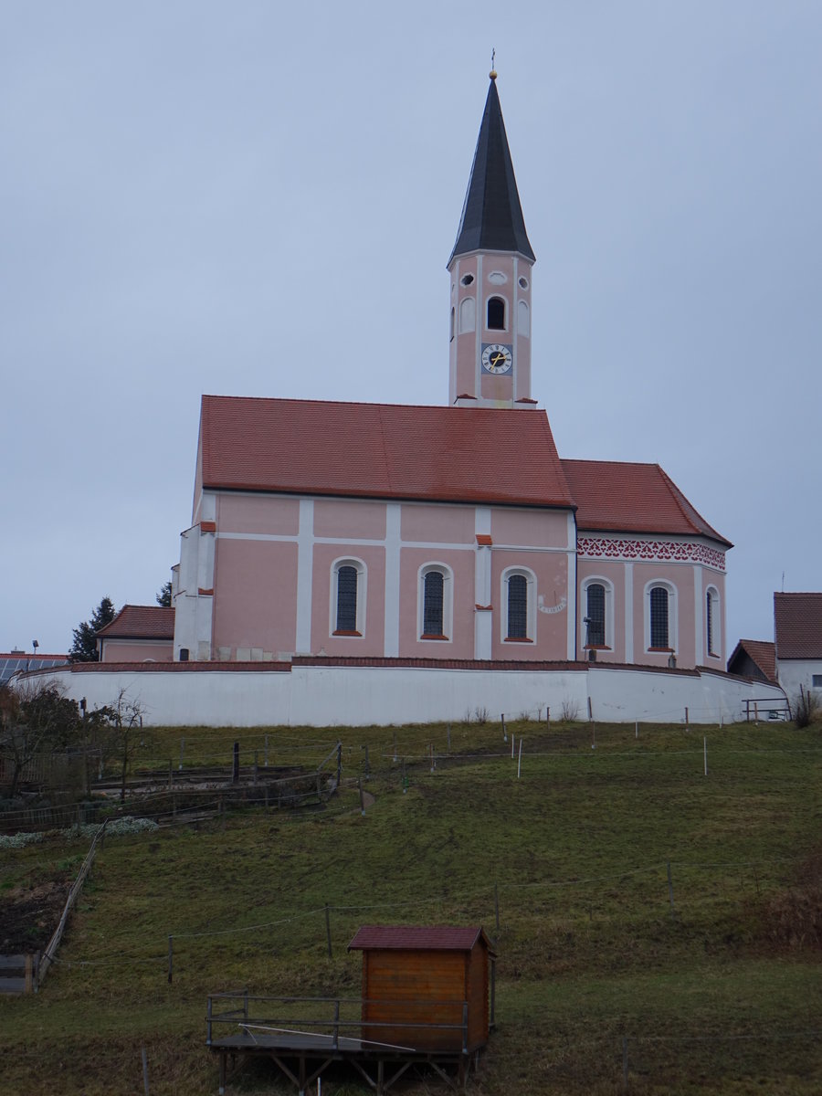 Frauenberg, gotische Wallf. Kirche Maria Heimsuchung, erbaut von 1470 bis 1480 (23.12.2016)