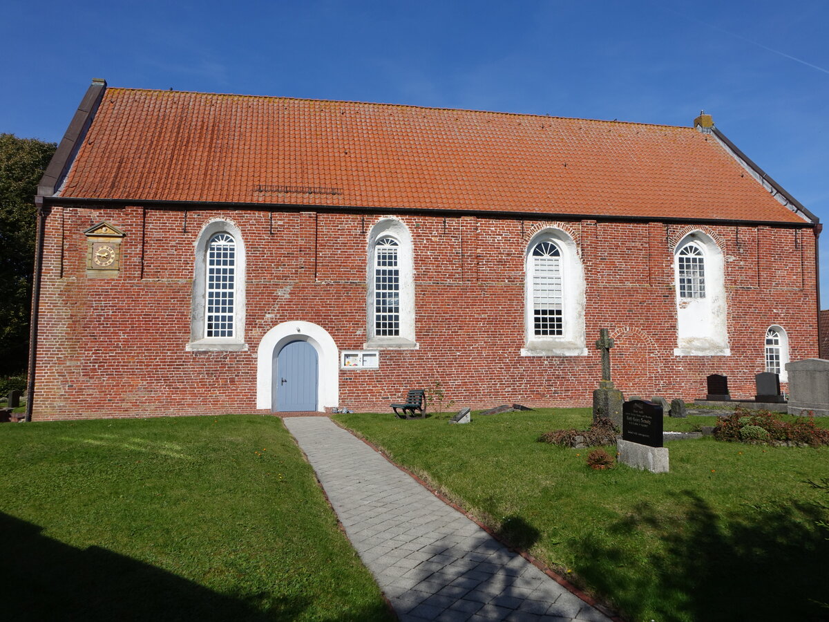 Freepsum, evangelische Kirche, erbaut im 13. Jahrhundert (09.10.2021)