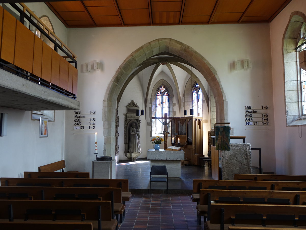 Freiberg a. Neckar, Innenraum der Ev. St. Nikolaus Kirche (26.06.2016)