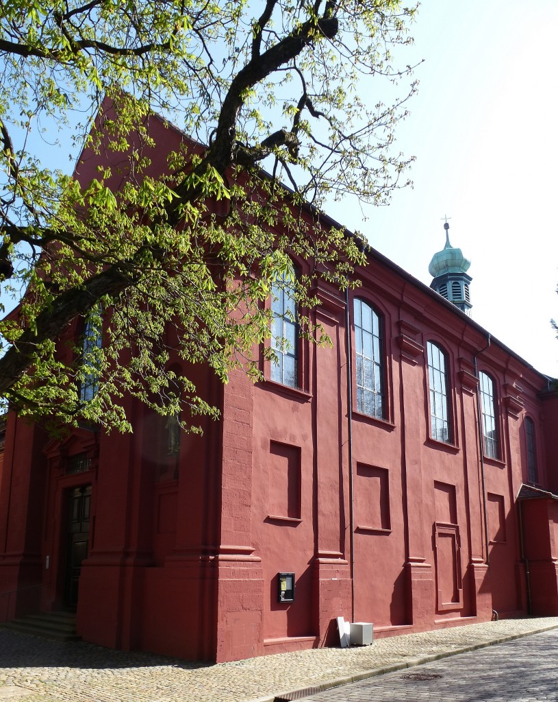 Freiburg, die 1699 geweihte Kirche des ehemaligen Adelhauser Klosters, April 2015