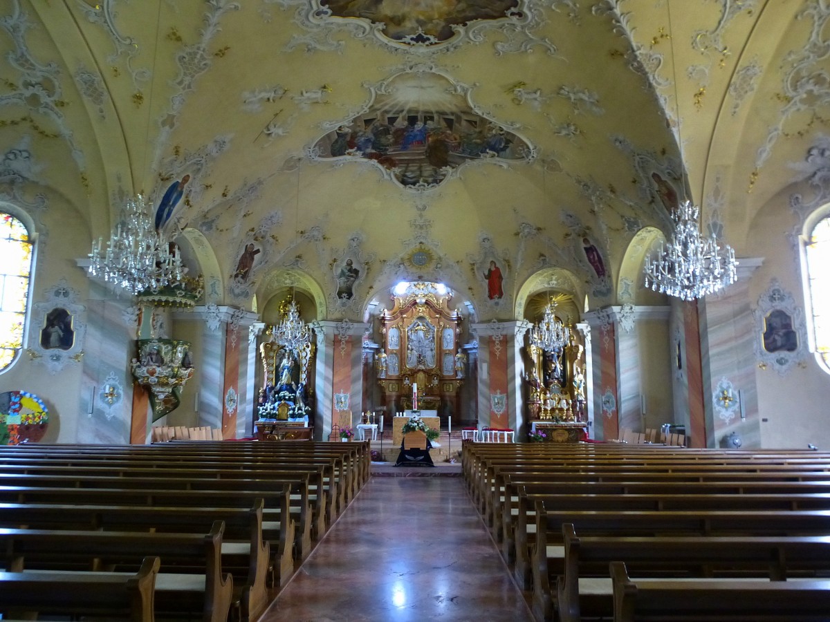 Friesenheim, der Innenraum der St.Laurentius-Kirche, Juli 2013