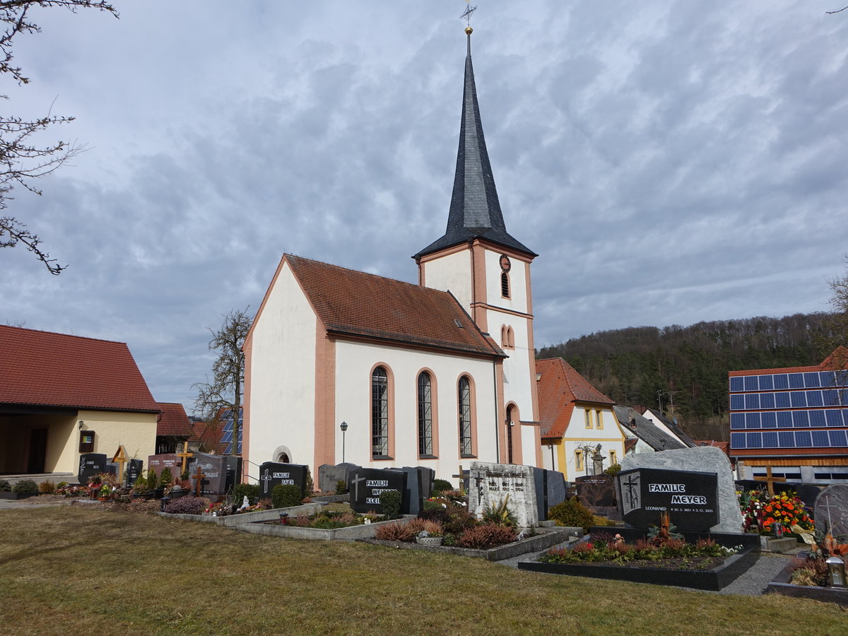 Fttersee, Evangelisch-lutherische Pfarrkirche, Chorturmkirche wohl 14. Jahrhundert, Langhaus im Kern 15. Jahrhundert (11.03.2018)