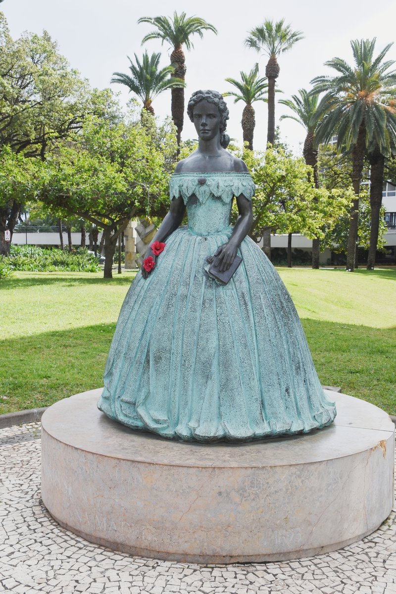 FUNCHAL (Concelho de Funchal), 02.02.2018, Denkmal zur Erinnerung an die sterreichische Kaiserin Elisabeth (bekannt als Sissi), die im Winter 1860/61 ein halbes Jahr auf Madeira verbrachte, um sich von einem Lungenleiden zu erholen