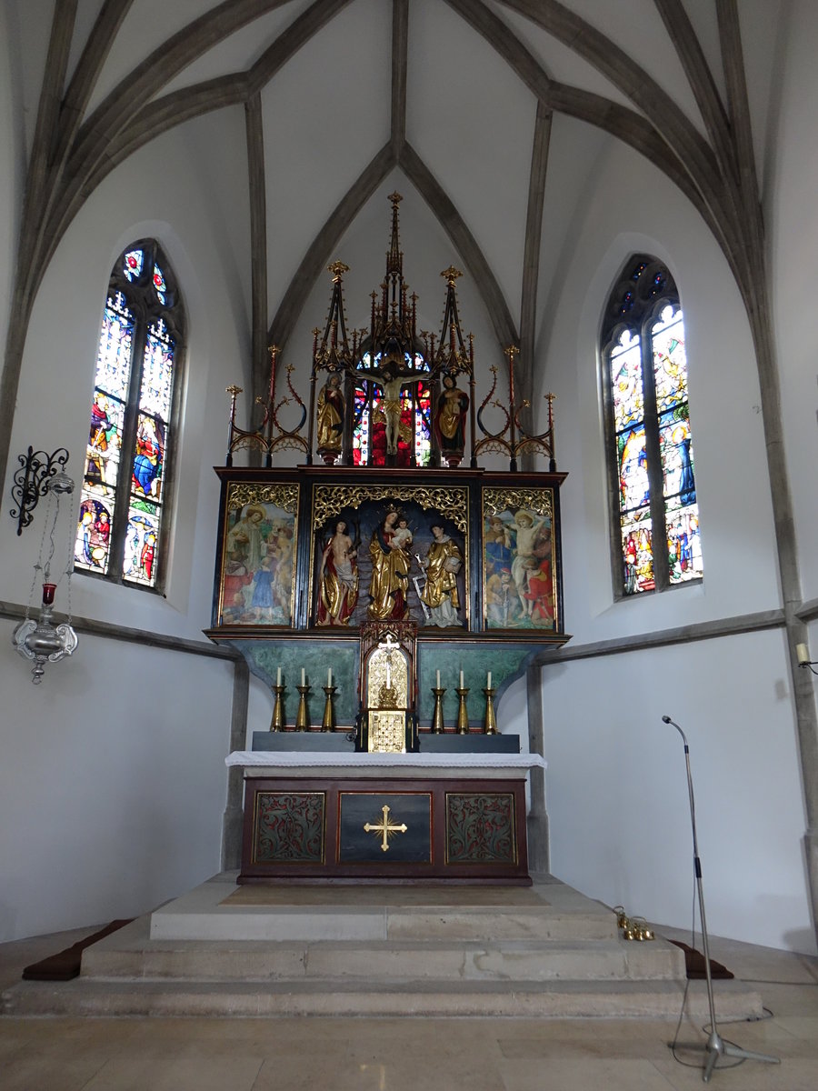 Gabolshausen, Hochaltar in der kath. St. Laurentius Kirche (15.10.2018)