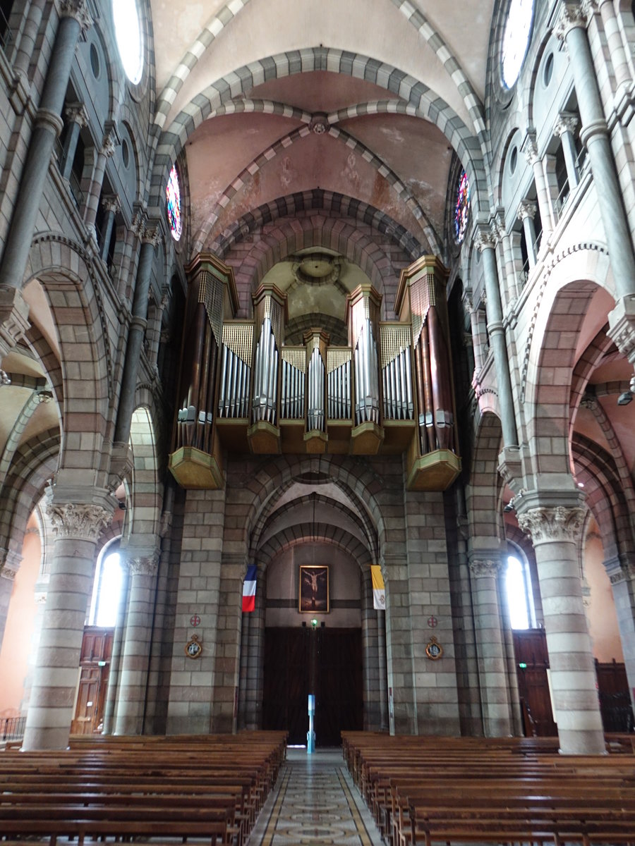 Gap, Orgelempore in der Kathedrale Notre-Dame-et-Saint-Arnoux (23.09.2017)