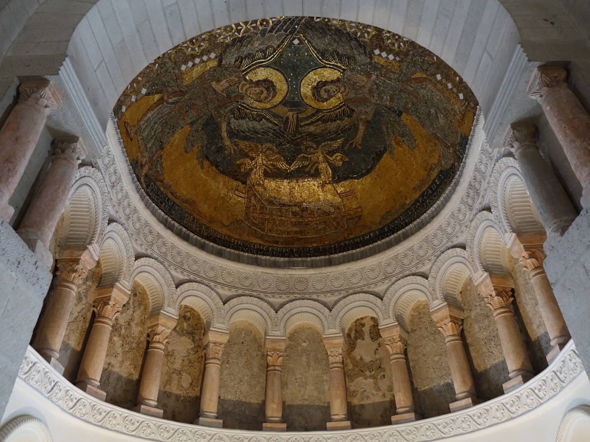 Germigny-des-Pres, karolingisches Mosaik in der Hauptapsis der Pfarrkirche (29.10.2015)