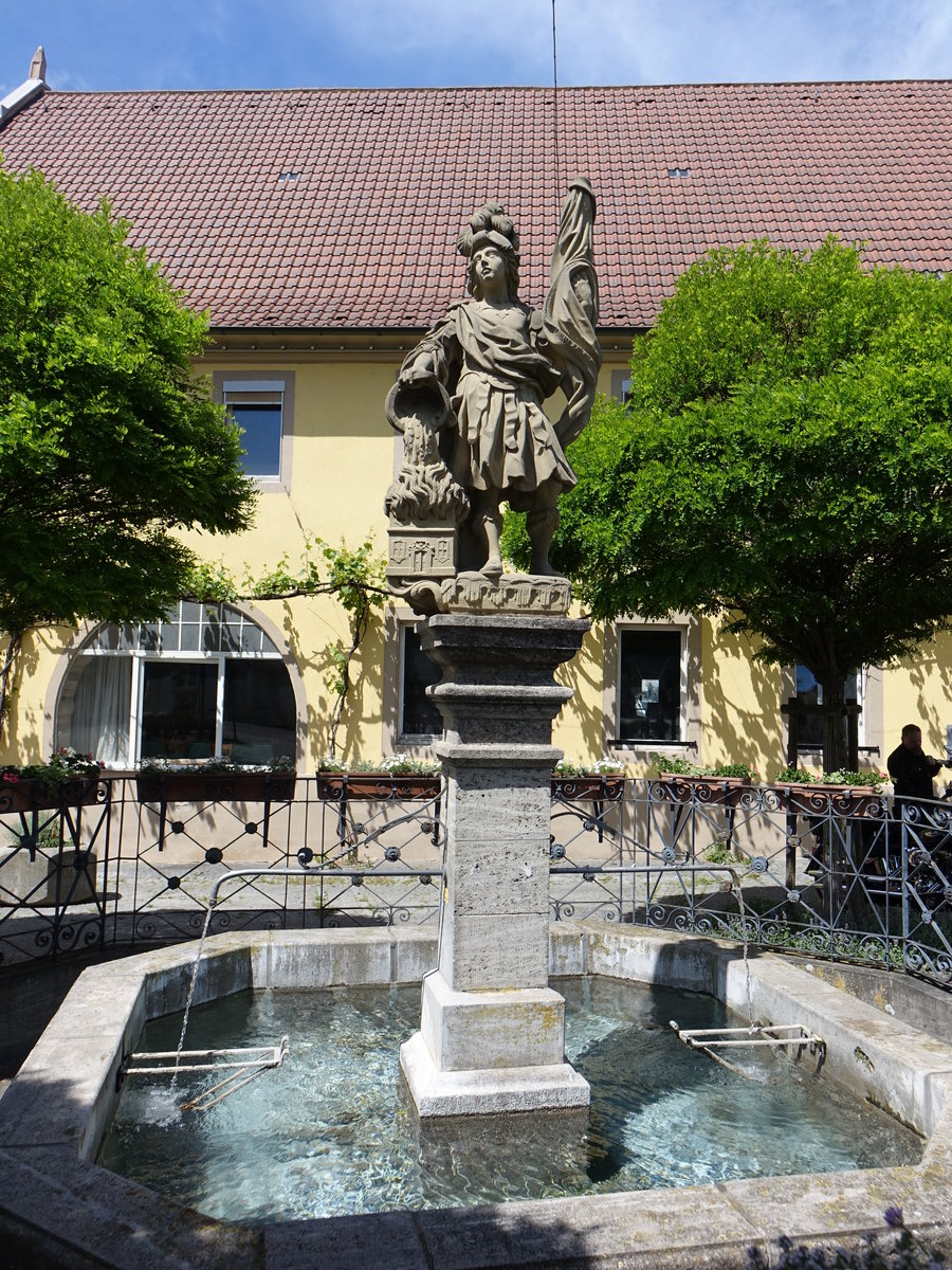 Gerolzhofen, St. Florian Brunnen in der Rgshfer Strae (28.05.2017)