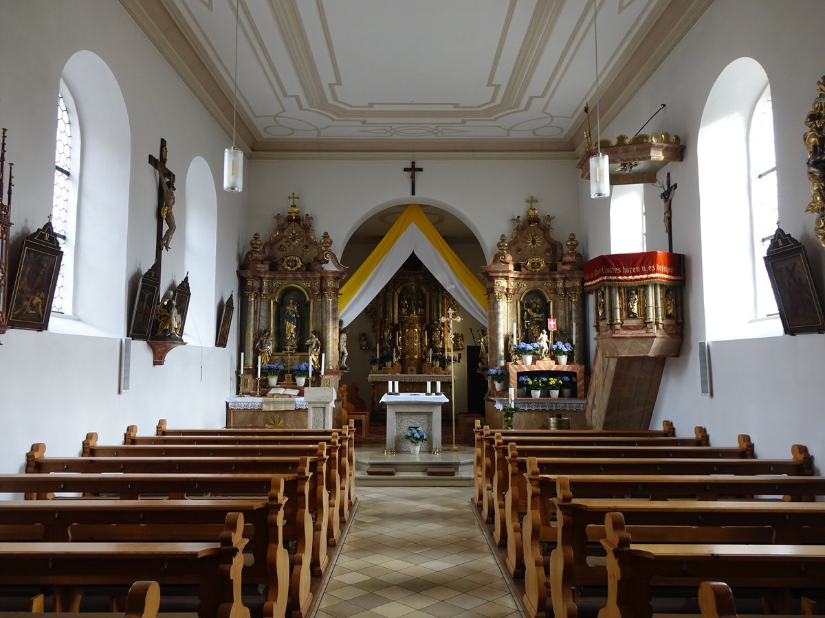 Gosberg, Innenraum der Hl. Dreifaltigkeitskirche (27.03.2016)