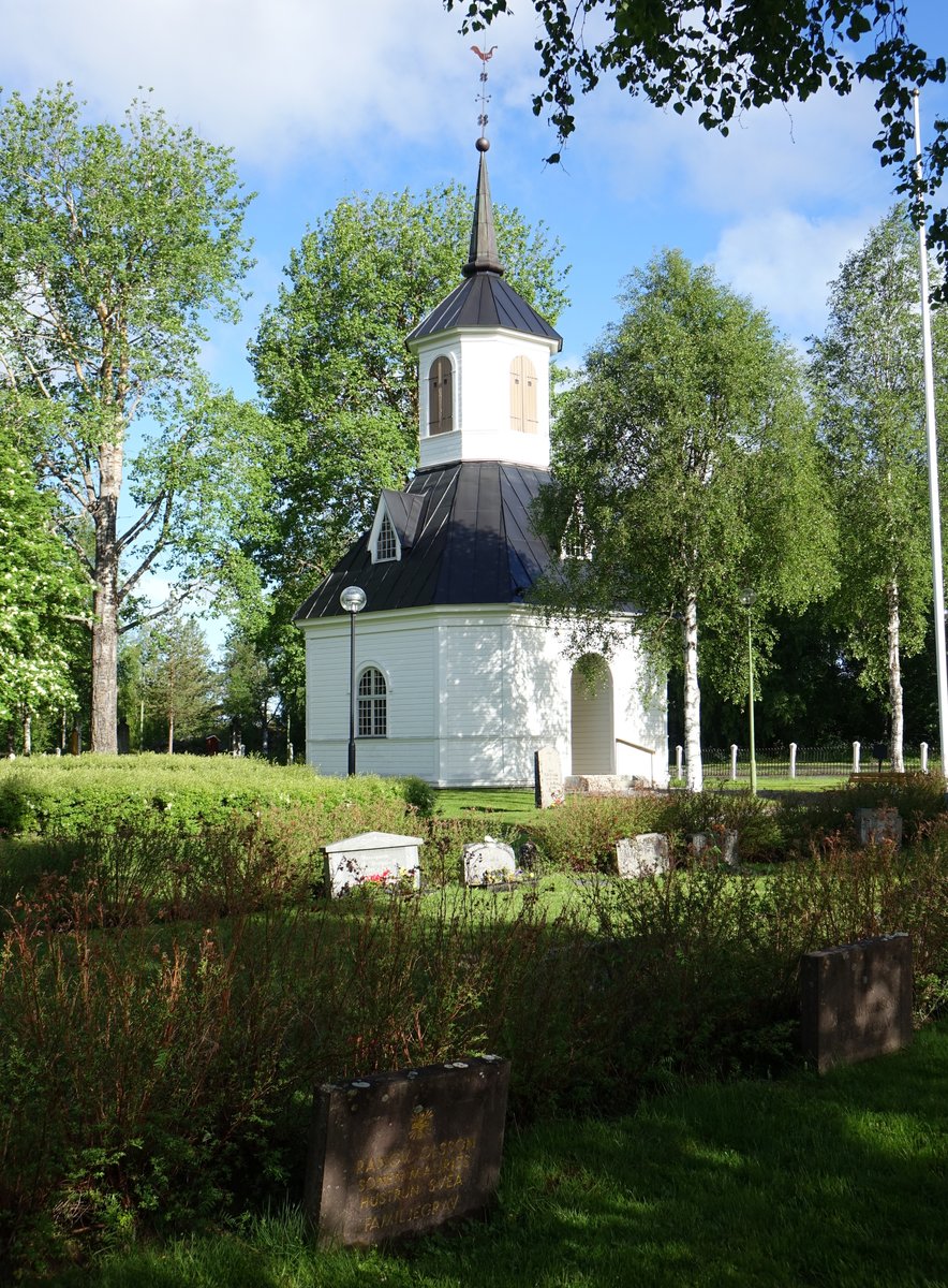 Graninge, Ev. Kirche, achteckige Holzkirche, erbaut 1760 (20.06.2017)
