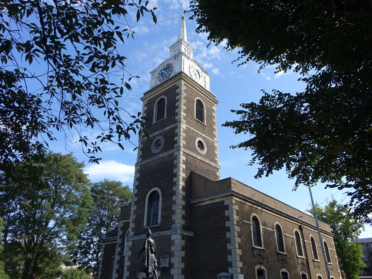 Gravesend, Pfarrkirche St. George, erbaut ab 1711 (05.09.2023)